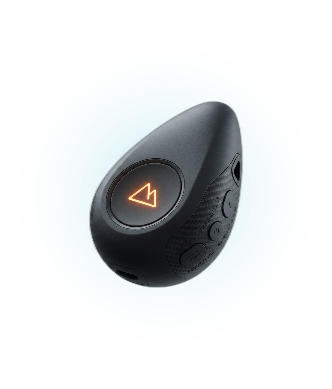Sensor Snowlytics — dispositivo IoT resistente con botón SOS iluminado